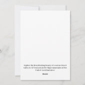 Een serene woestijnvallei feestdagenkaart (Achterkant)