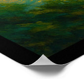 Een serene zonsopgang boven een spiegelmeer poster (Hoek)