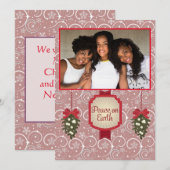 Een serie kerstfoto feestdagenkaart (Voorkant / Achterkant)