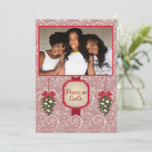 Een serie kerstfoto feestdagenkaart (Staand voorkant)