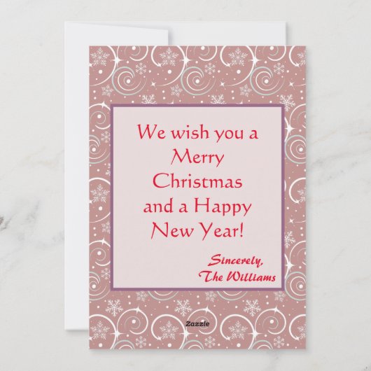 Een serie kerstfoto feestdagenkaart (Achterkant)