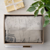 Een serie ontwerpen voor zeekaarten 2 tissuepapier (Geschenk)