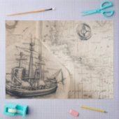 Een serie ontwerpen voor zeekaarten 2 tissuepapier (Craft)