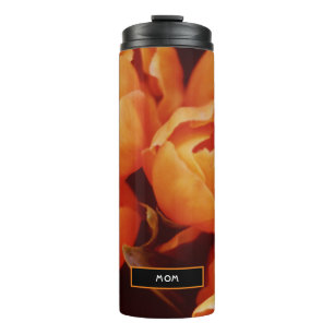 Een serie van oranje tulpen Thermische Tumbler Thermosbeker