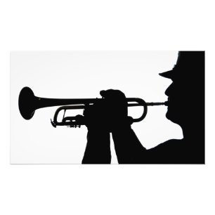 Een servicelid speelt een melodie foto afdruk