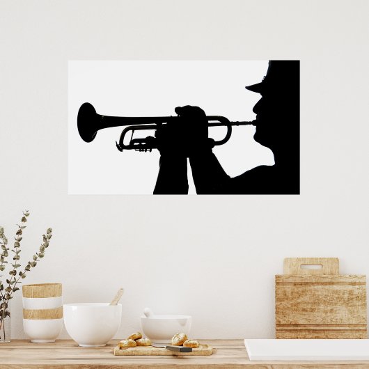 Een servicelid speelt een melodie poster (Keuken)