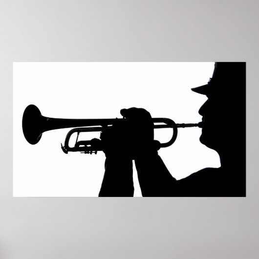 Een servicelid speelt een melodie poster (Voorkant)