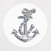 Een set nautisch ontwerpanker labels (Design 2)