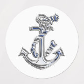 Een set nautisch ontwerpanker labels (Design 1)