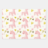 Een set patronen met eenhoorns inpakpapier vel (Voorkant)