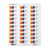 Een set retourlabels met een naaithema etiket (Full Sheet)