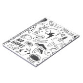 Een set schattige graffiti-doedels notitieboek (Linkerzijde)