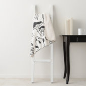 Een set schattige graffiti-doedels sherpa deken (In situ)