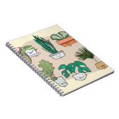 Een set schattige planten in potten. Kleurrijke bo Notitieboek (Rechterzijde)