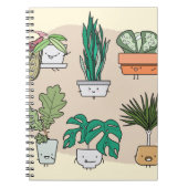 Een set schattige planten in potten. Kleurrijke bo Notitieboek (Voorkant)