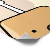 Een set schattige planten in potten. Kleurrijke bo Poster (Hoek)