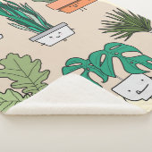 Een set schattige planten in potten. Kleurrijke bo Sherpa Deken (3/4)