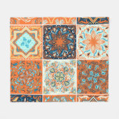 Een set siervoorwerpen, keramische tegels. Abstrac Fleece Deken (Voorkant (Horizontaal))