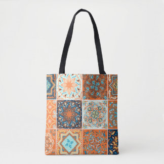 Een set siervoorwerpen, keramische tegels. Abstrac Tote Bag