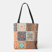 Een set siervoorwerpen, keramische tegels. Abstrac Tote Bag (Achterkant)