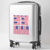 Een set van 11 Amerikaanse vlag-Design Sticker (Koffer)