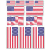 Een set van 11 Amerikaanse vlag-Design Sticker (Voorkant)