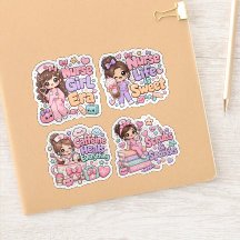 Een set van 4 schattige Kawaii-verpleegster Leven