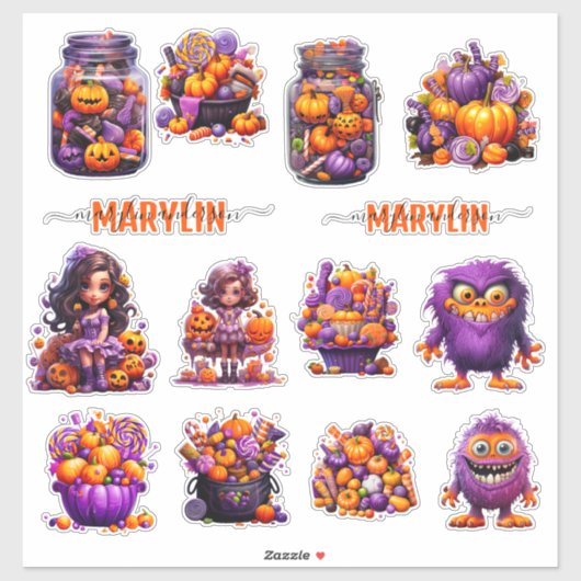 EEN SET VAN AANGEPASTE SCHATTIGEE KLEURRIJKE TRICK STICKER (Vel)