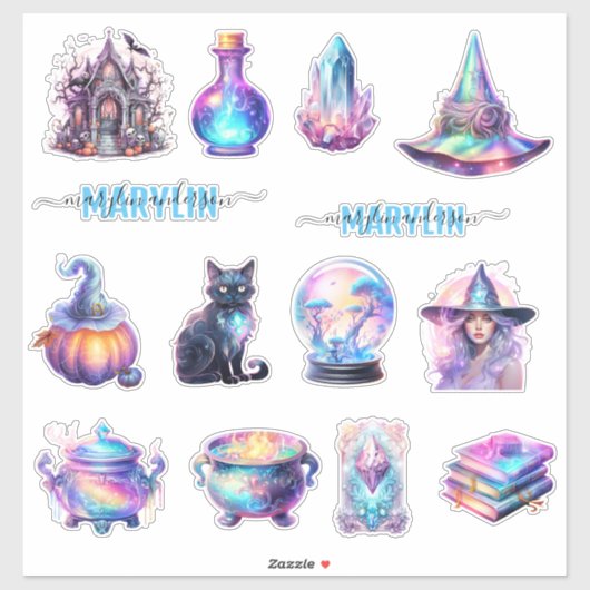 EEN SET VAN ANGSTAANJAGEND LEUKE CUSTOM NAAM HALLO STICKER (Vel)