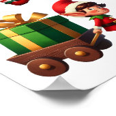 Een set van kerst Elfen in verschillende poses Poster (Hoek)