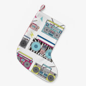 Een set van verschillende  cassettespelers. Retro  Kleine Kerstsok (Voorkant (Hangend))