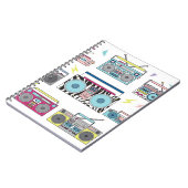 Een set van verschillende cassettespelers. Retro Notitieboek (Linkerzijde)