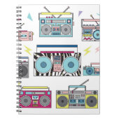 Een set van verschillende  cassettespelers. Retro  Notitieboek (Voorkant)