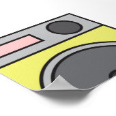 Een set van verschillende  cassettespelers. Retro  Poster (Hoek)