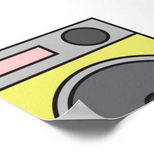 Een set van verschillende  cassettespelers. Retro  Poster (Hoek)