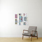 Een set van verschillende  cassettespelers. Retro  Wandkleed (In Situ (horizontaal))