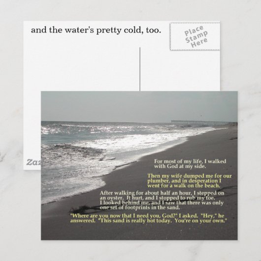 Een set voetafdrukken... Briefkaart (Voorkant / Achterkant)