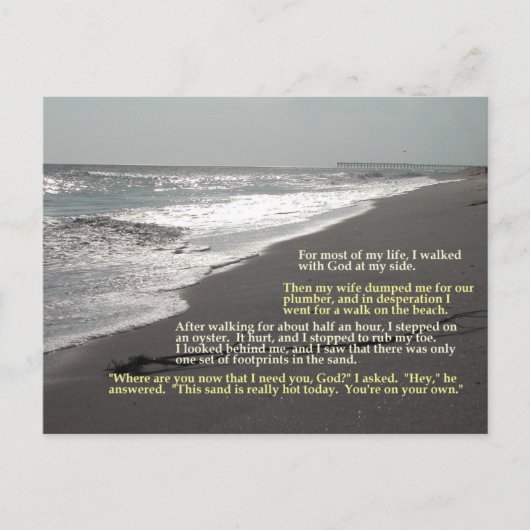 Een set voetafdrukken... Briefkaart (Voorkant)