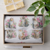Een set watercolor katten (naar links en rechts ge tissuepapier (Geschenk)