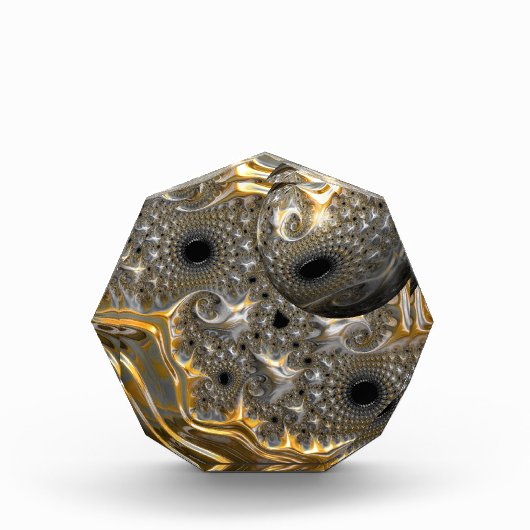 Een sferisch ballet in zilver en goud fotoblokken (Voorkant)