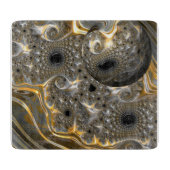 Een sferisch ballet in zilver en goud snijplank (Voorkant)