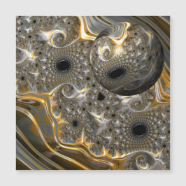 Een sferisch ballet in zilver en gouden magneet Ka