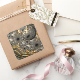 Een sferisch ballet in zilver en gouden Sticker