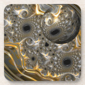 Een sferisch ballet in zilveren en gouden Onderzet Bier Onderzetter (Voorkant)