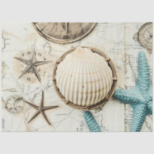 Een Shabby Chic Nautical Serie Design 11 Tissuepapier