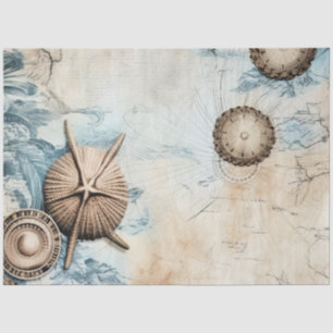 Een Shabby Chic Nautical Serie Ontwerp 12 Tissuepapier