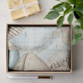 Een Shabby Chic Nautical Serie Ontwerp 1 Tissuepapier (Geschenk)