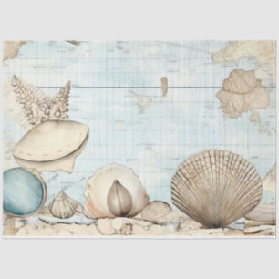 Een Shabby Chic Nautical Serie Ontwerp 1 Tissuepapier