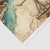 Een Shabby Chic Nautical Serie Ontwerp 3 Tissuepapier (Detail)