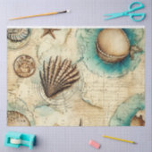 Een Shabby Chic Nautical Serie Ontwerp 4 Tissuepapier (Craft)